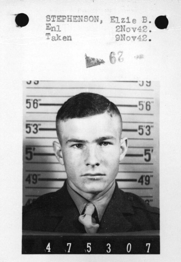 WWII Marine Corps military service record photo