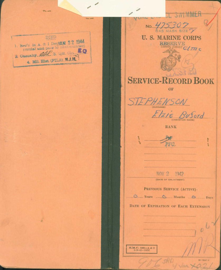 Military service record book